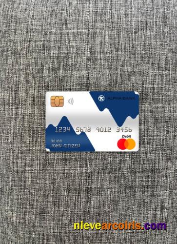 Cyprus Alpha bank master debit card photolook